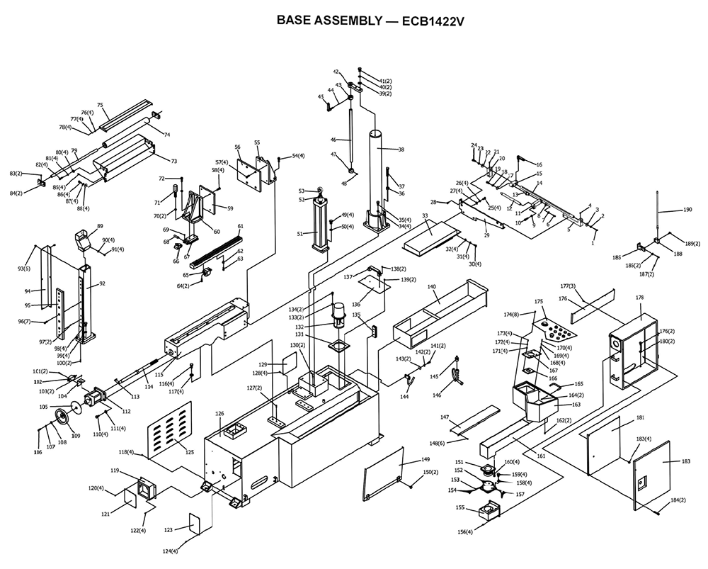 Fig-0 Diagram and Parts List for 891160  Jet Table Saw