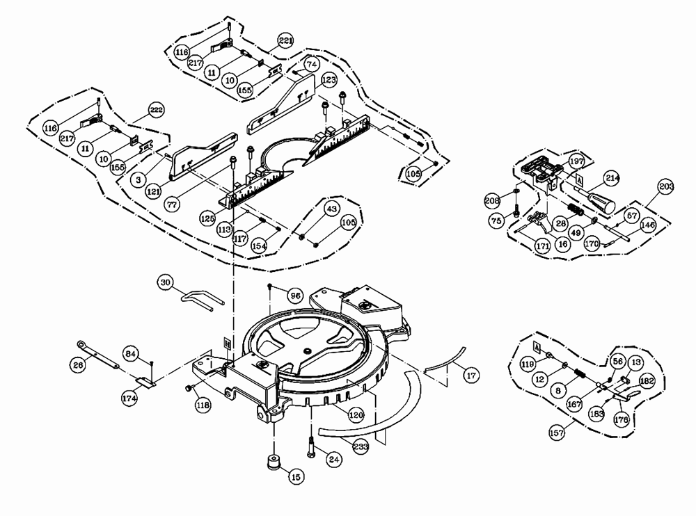 Fig-2 Diagram and Parts List for 707120  Jet Table Saw
