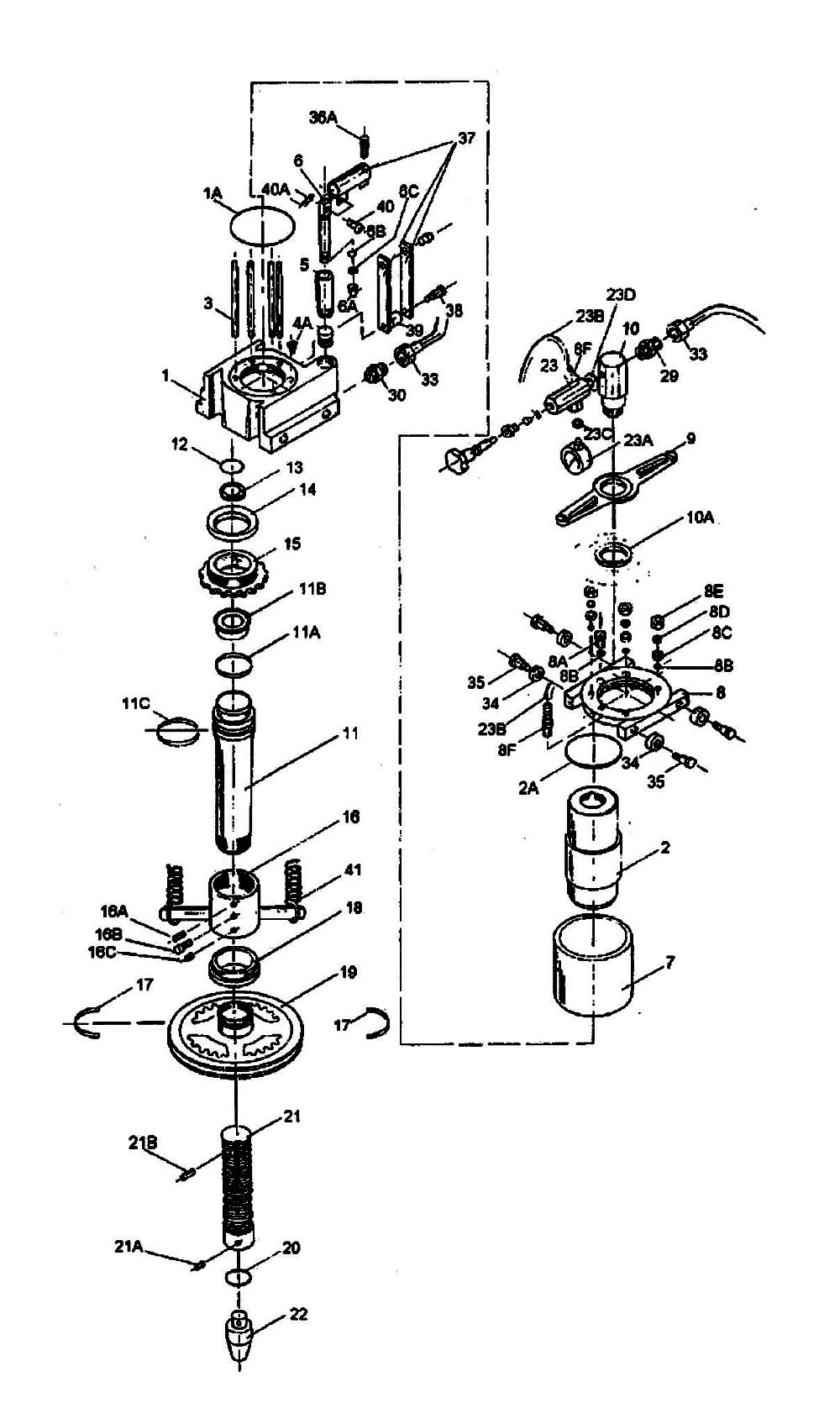 Fig-0 Diagram and Parts List for 331416  Jet Brake & Press