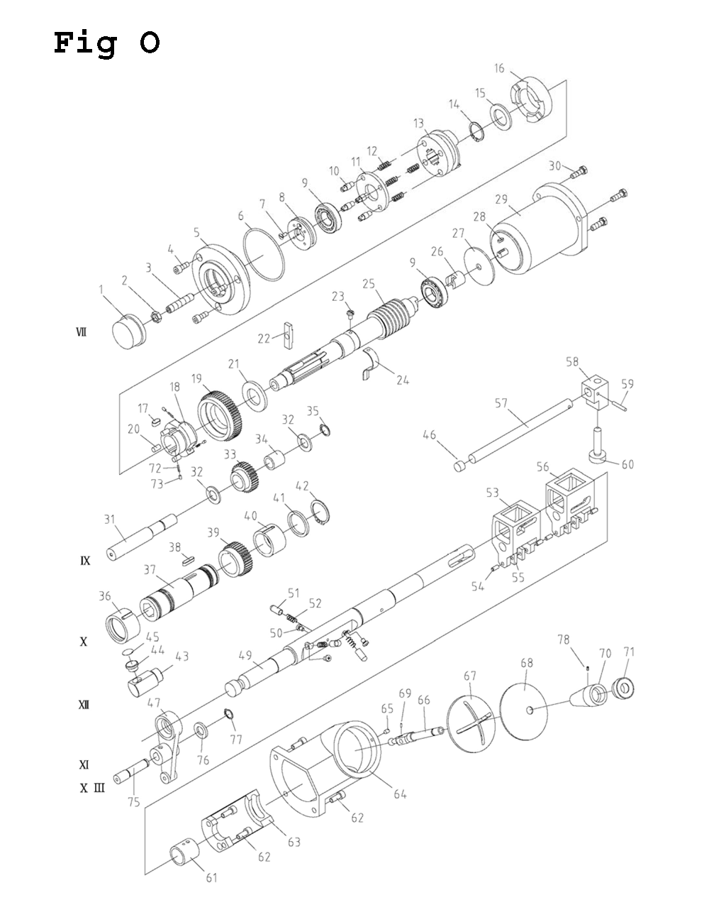 Fig-15 Diagram and Parts List for GH-26120ZH 321892 Jet Lathe