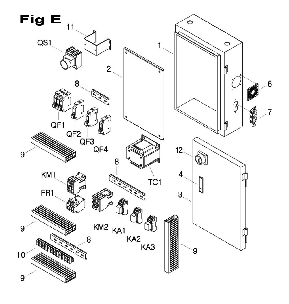 Fig-2 Diagram and Parts List for 698111  Jet Mill