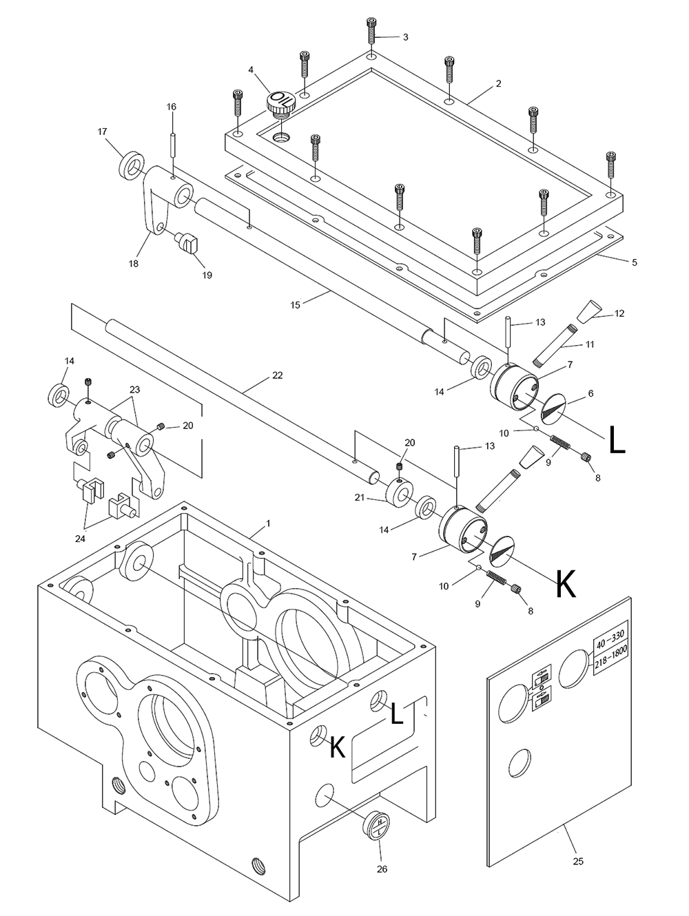 Fig-21 Diagram and Parts List for E-1236VS 892312 Jet Lathe