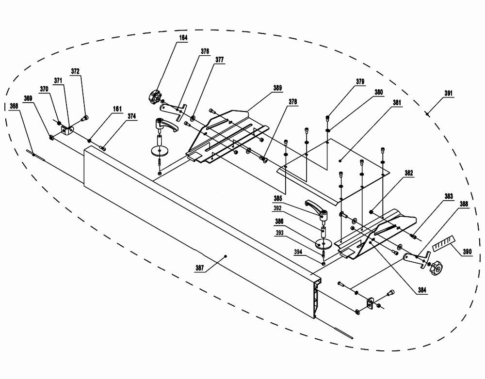 Fig-6 Diagram and Parts List for 708475  Jet Planer Jointer