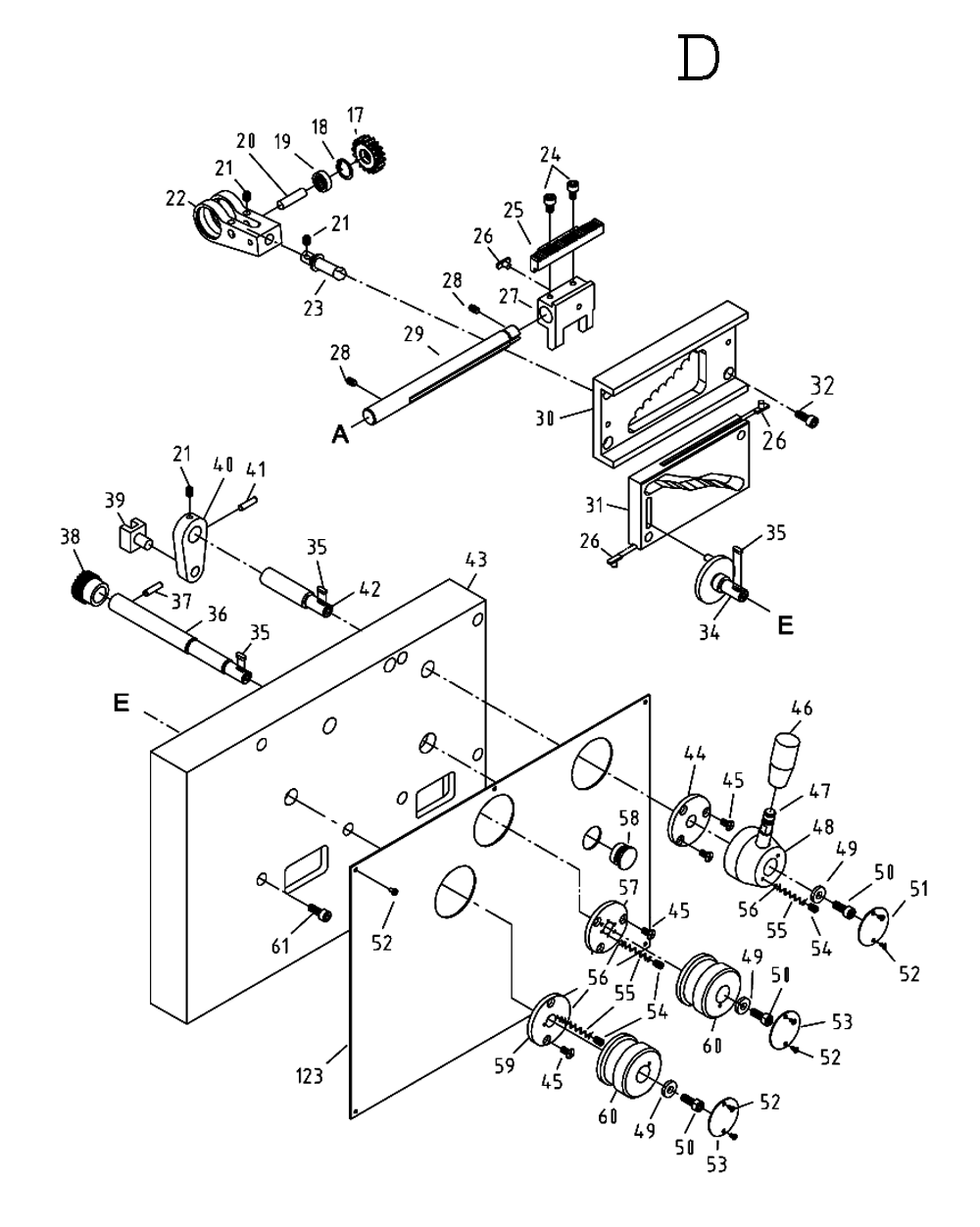 Fig-4 Diagram and Parts List for 321142  Jet Lathe