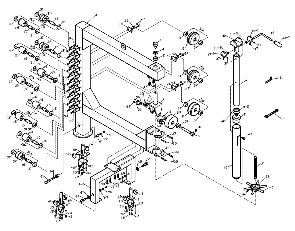 Fig-0 Diagram and Parts List for 756151  Jet Bench Grinder
