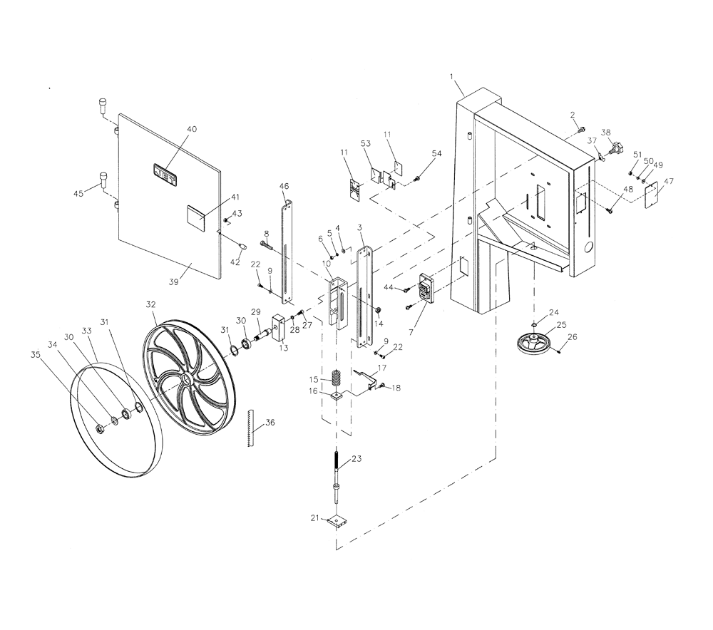 Fig-0 Diagram and Parts List for VBS-18MW 414418 Jet Table Saw