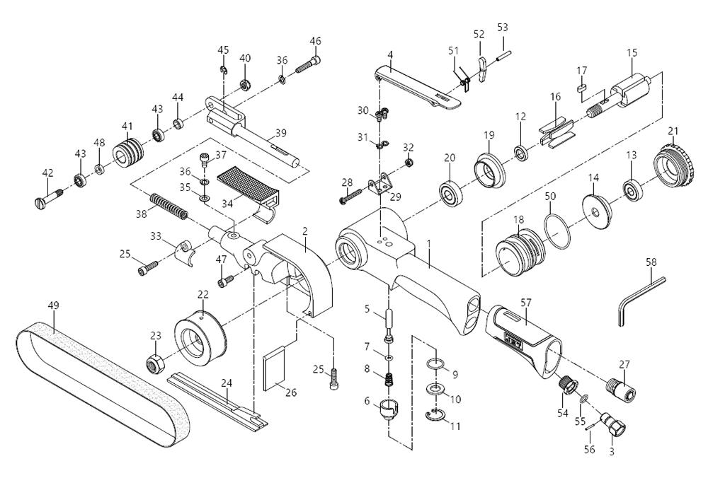 Fig-0 Diagram and Parts List for 505751  Jet Sander