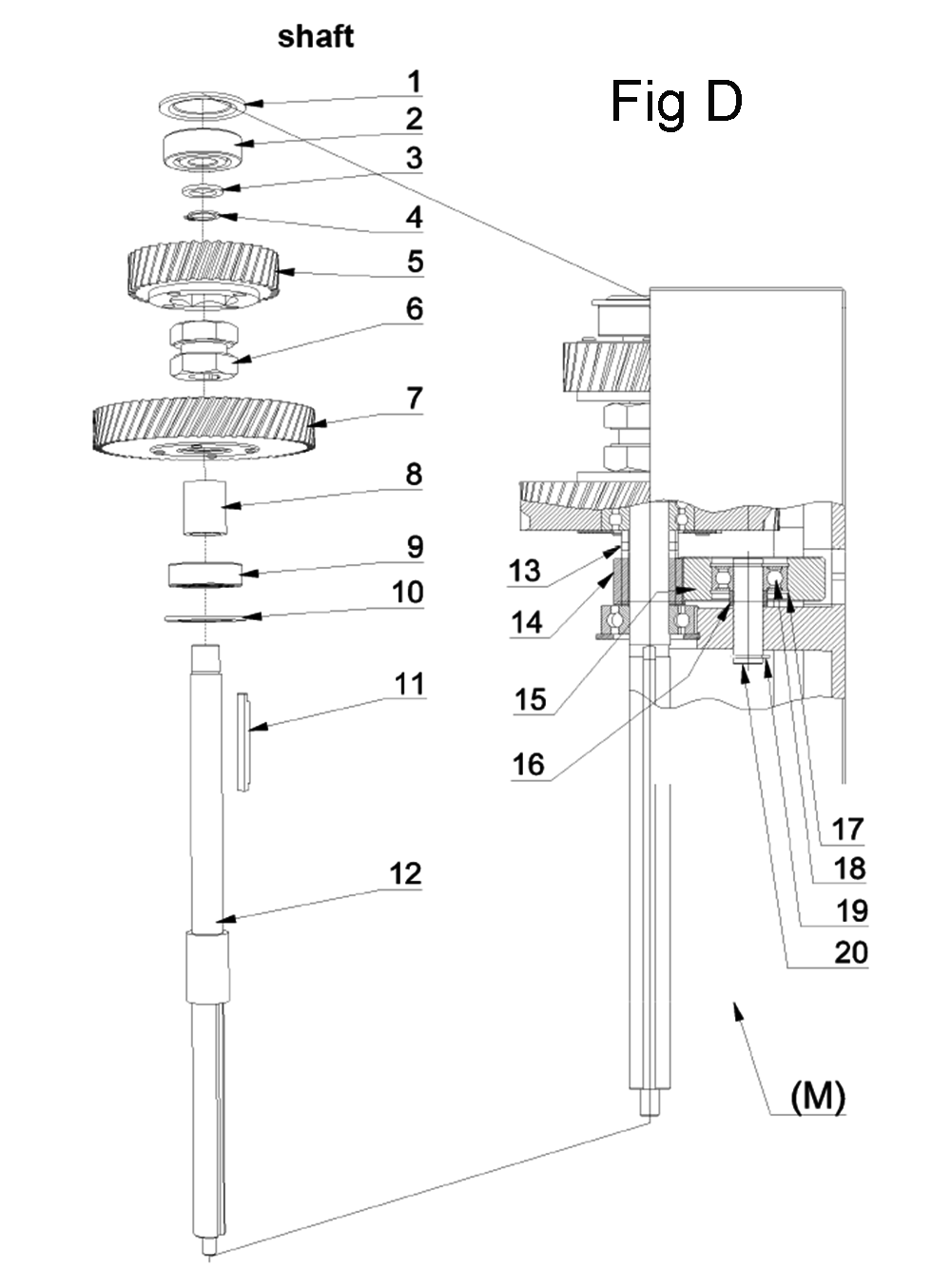 Fig-4 Diagram and Parts List for 354030  Jet Drill Press