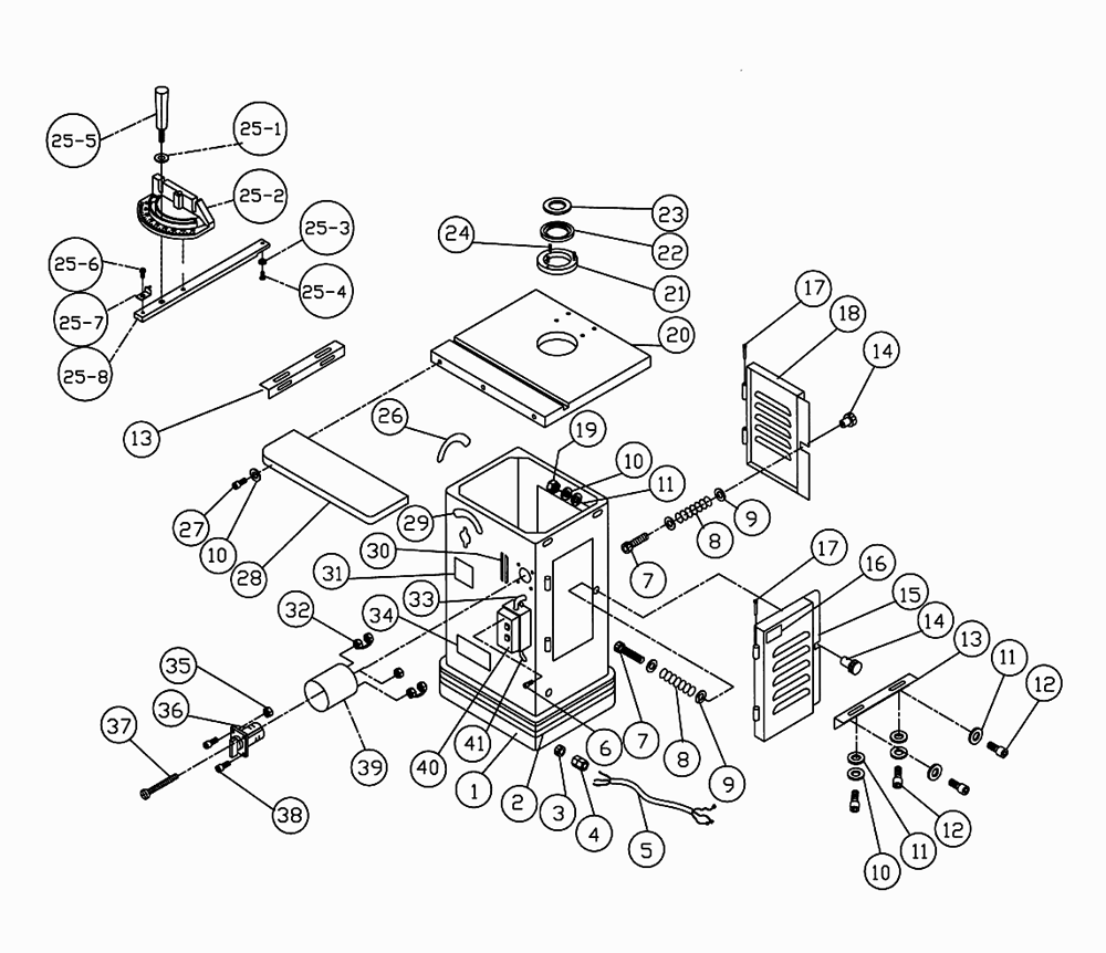 Fig-0 Diagram and Parts List for 708322  Jet Shaper