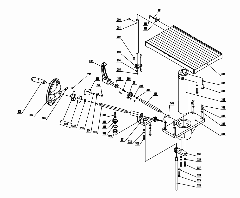 Fig-5 Diagram and Parts List for 708475  Jet Planer Jointer