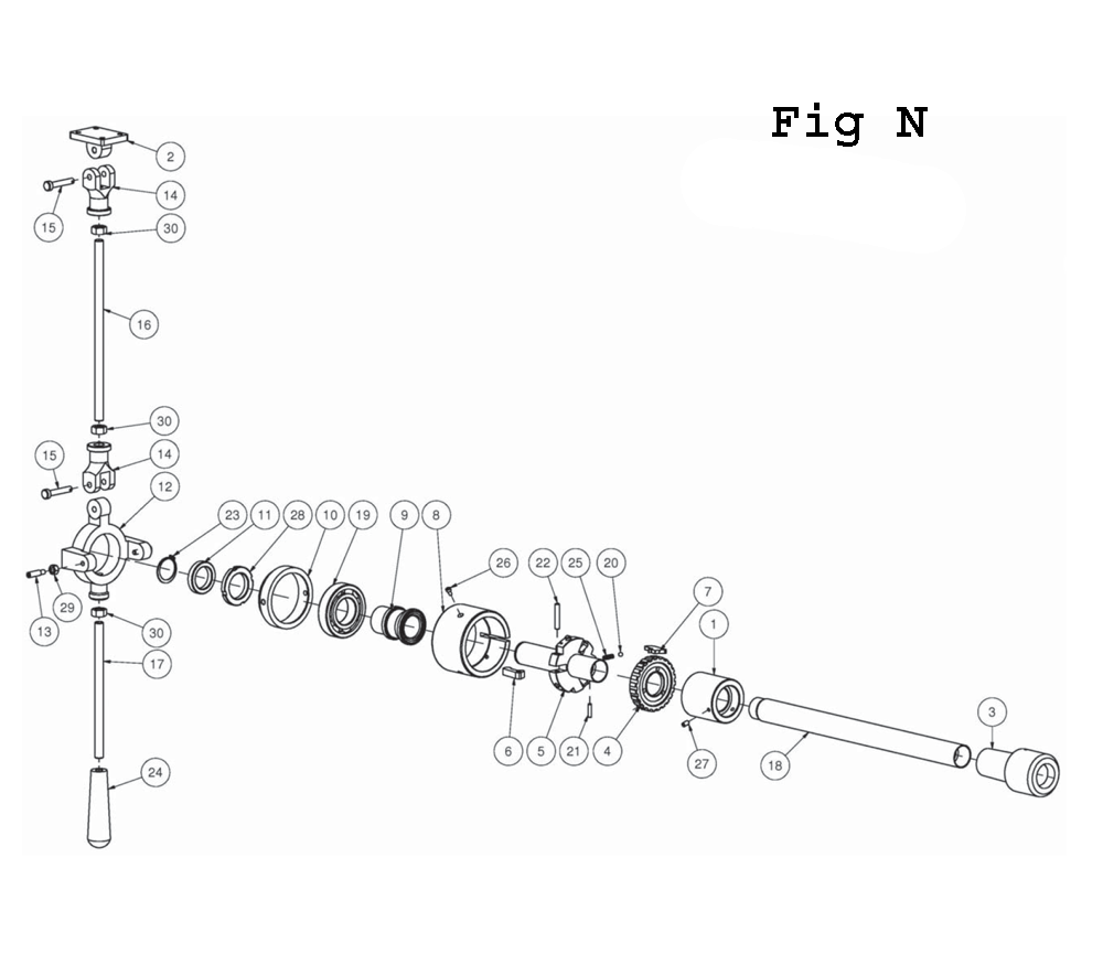 Fig-18 Diagram and Parts List for E-1340VS 892413 Jet Lathe