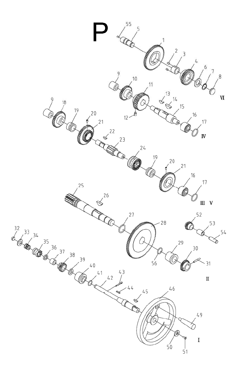 Fig-16 Diagram and Parts List for 321860  Jet Lathe
