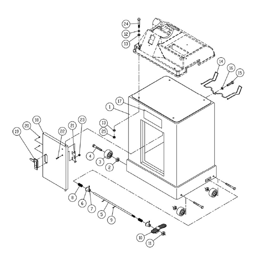 Fig-0 Diagram and Parts List for 708597  Jet Tool Stand & Cart