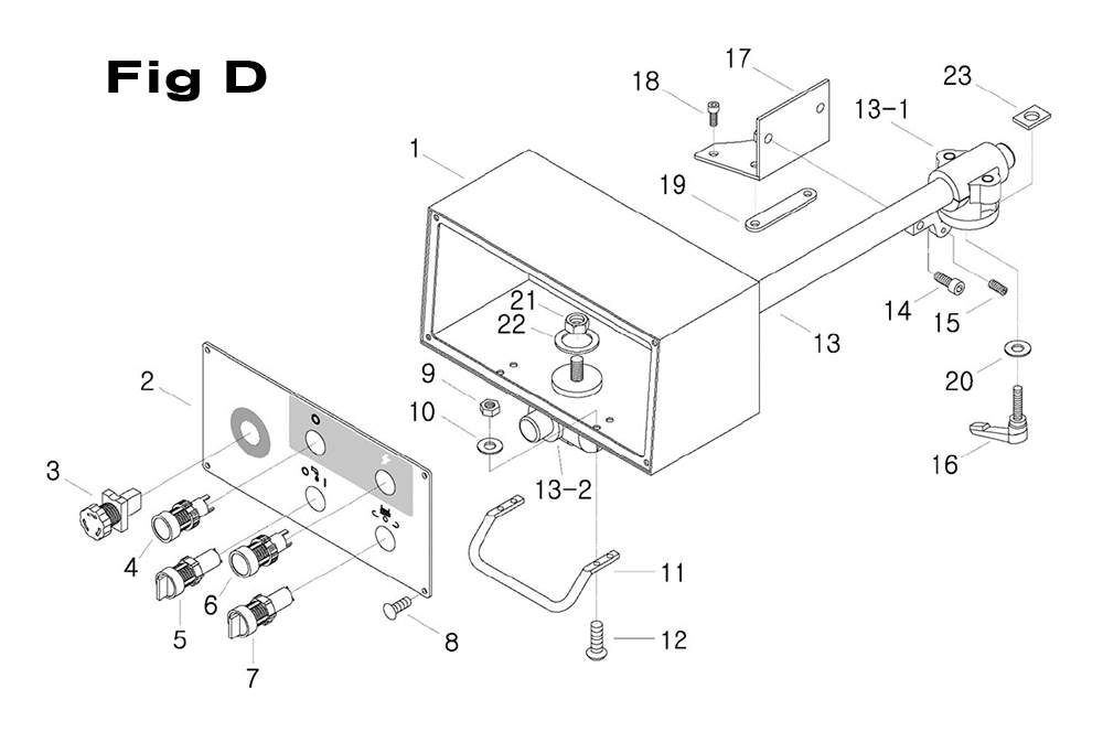 Fig-5 Diagram and Parts List for 690020  Jet Mill