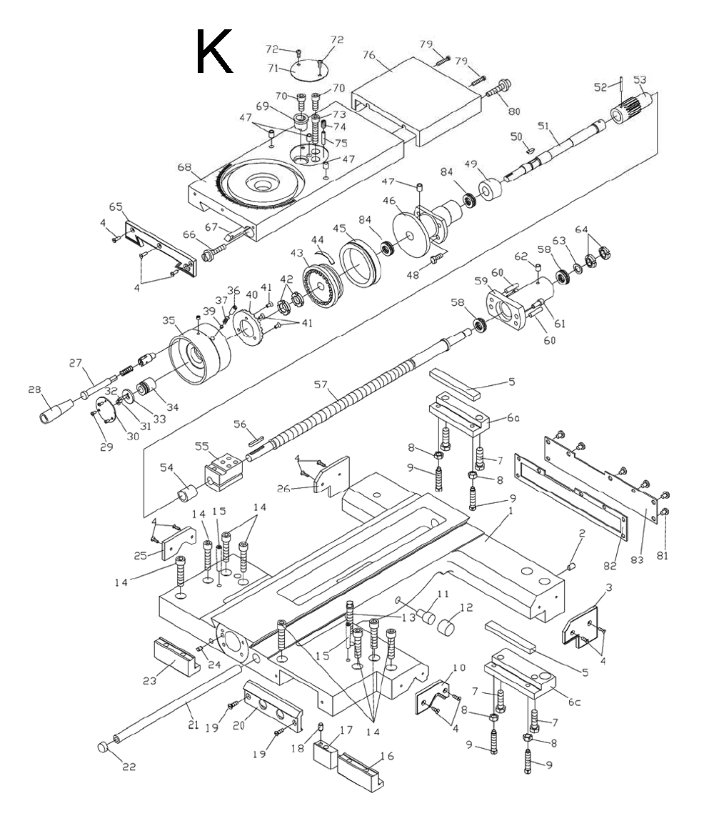 Fig-11 Diagram and Parts List for 321860  Jet Lathe