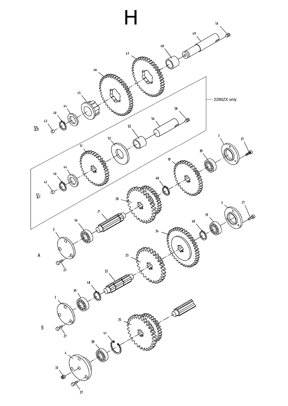 Fig-8 Diagram and Parts List for 321382  Jet Lathe