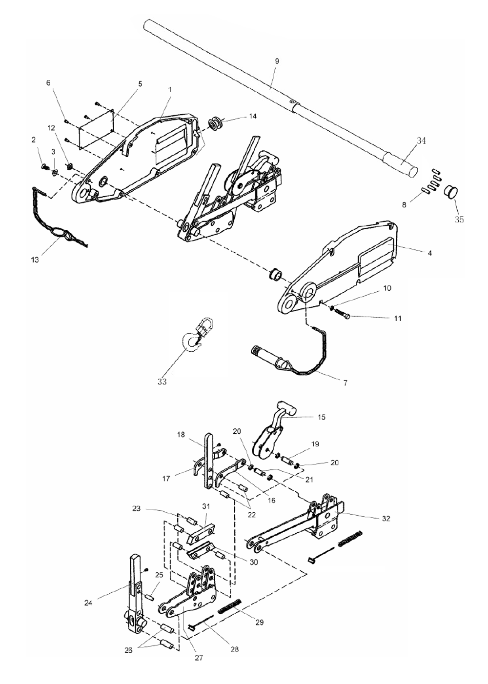 Page 1 Diagram and Parts List for 286515K  Jet Hoist & Winch