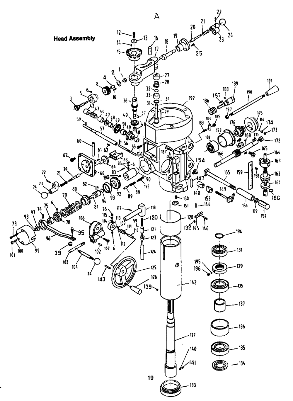 Fig-1 Diagram and Parts List for 690914  Jet Mill