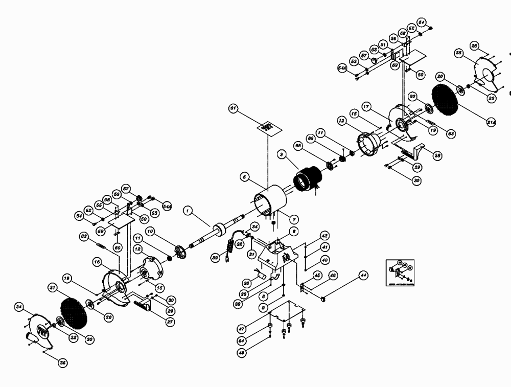 Page 1 Diagram and Parts List for 577101  Jet Grinder