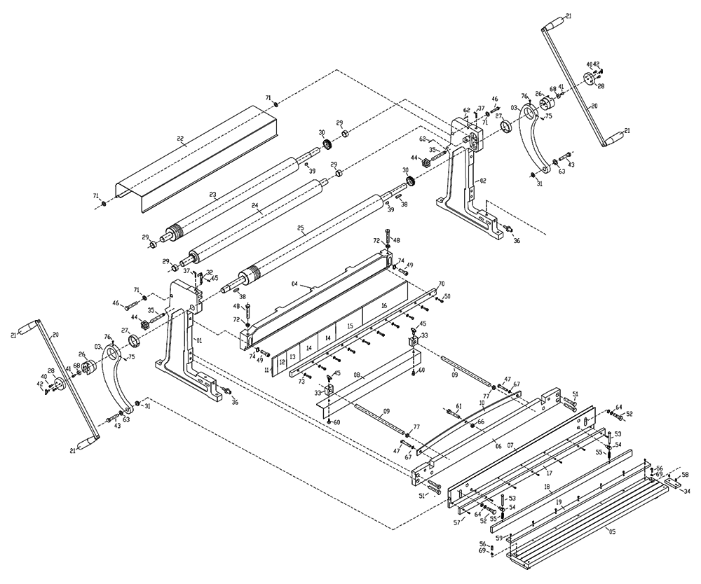 Fig-0 Diagram and Parts List for 756041  Jet Bench Grinder