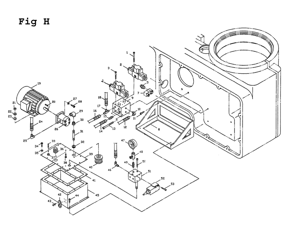 Fig-8 Diagram and Parts List for J-1600R-4 320039 Jet Mill