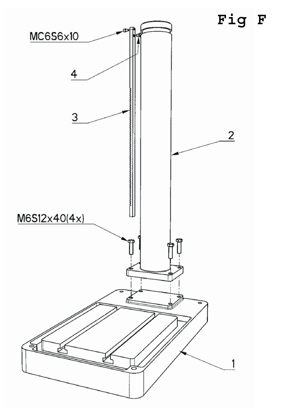 Fig-7 Diagram and Parts List for J-A2608-1 354027 Jet Drill Press