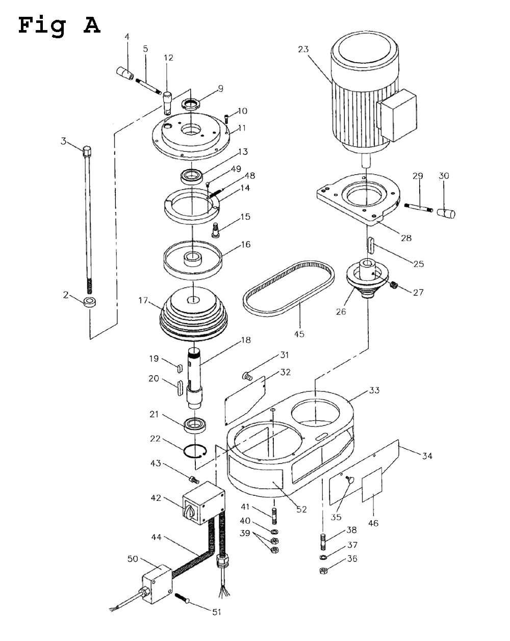 Fig-1 Diagram and Parts List for JVM-836-3 690146 Jet Mill
