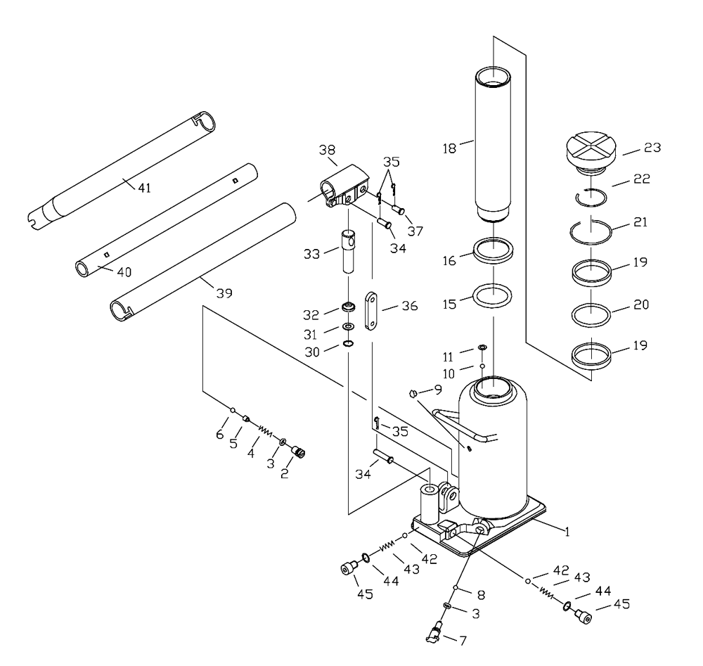 Page 1 Diagram and Parts List for 655556  Jet Jack