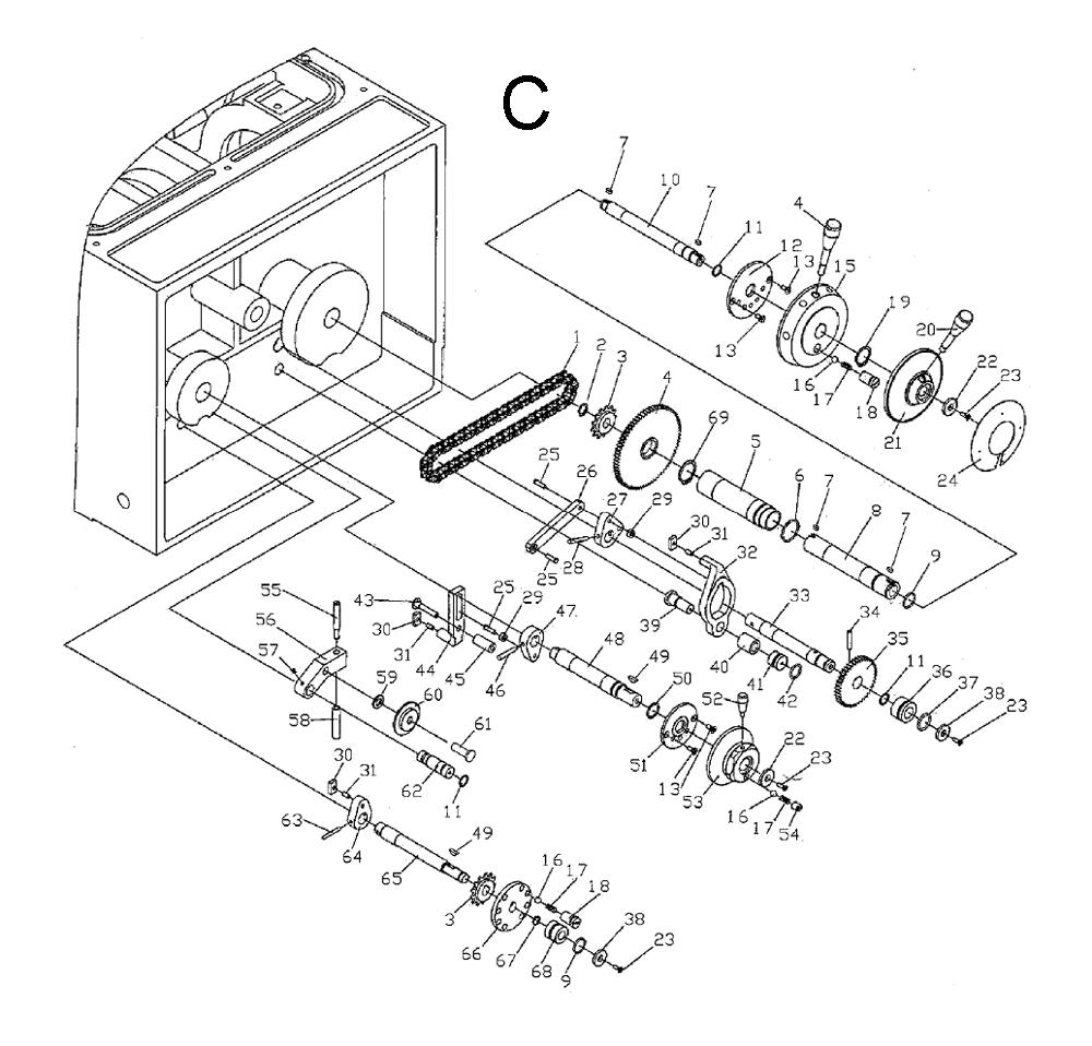 Fig-3 Diagram and Parts List for 321860  Jet Lathe