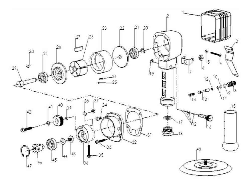 Fig-0 Diagram and Parts List for 505720  Jet Sander
