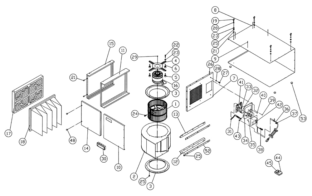Fig-0 Diagram and Parts List for 708614  Jet Dust Collector
