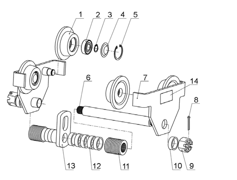 Page 1 Diagram and Parts List for 5-HDT 262050 Jet Hand Truck & Dolly