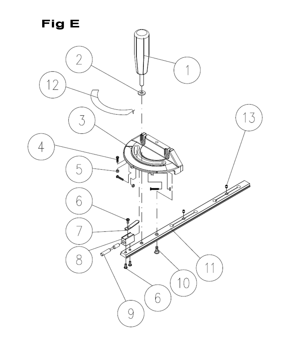 Fig-3 Diagram and Parts List for 725001K  Jet Table Saw