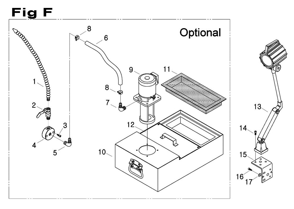 Fig-8 Diagram and Parts List for 698063  Jet Mill