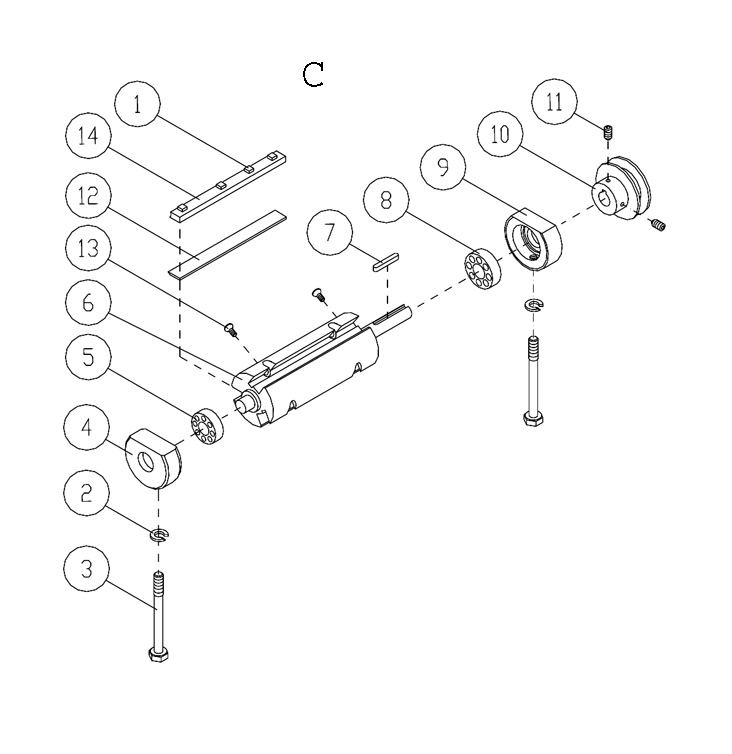 Fig-3 Diagram and Parts List for 708457K  Jet Planer Jointer