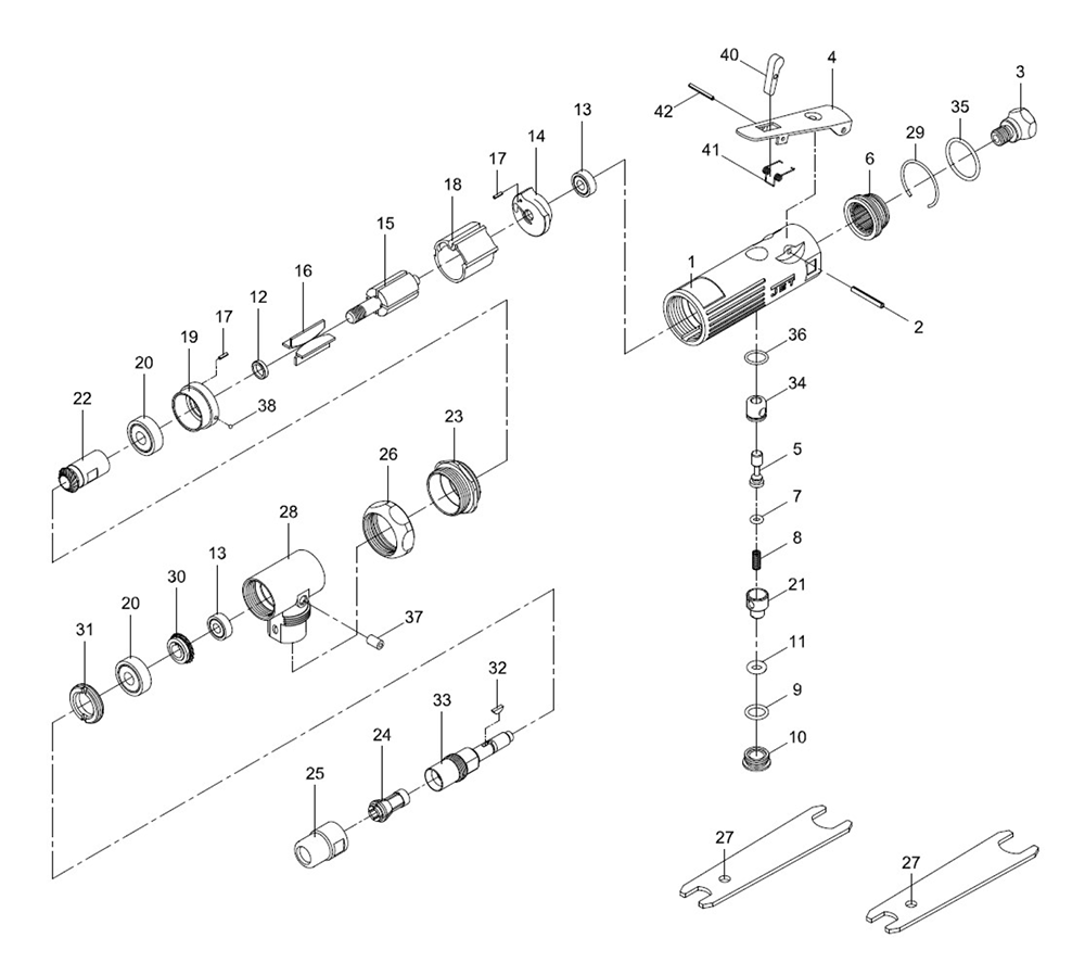 Fig-0 Diagram and Parts List for 505403  Jet Grinder