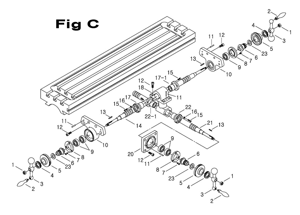Fig-1 Diagram and Parts List for 698055  Jet Mill