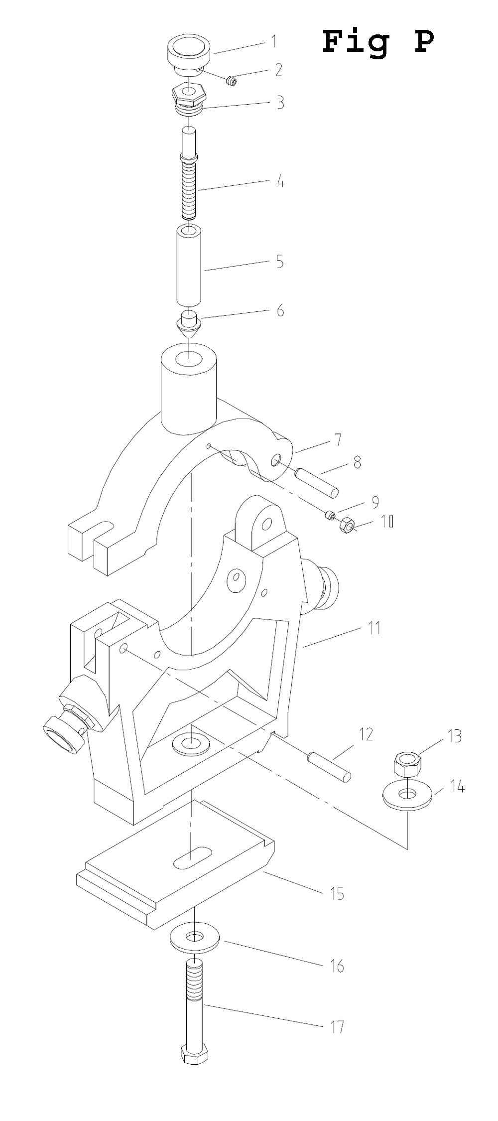 Fig-16 Diagram and Parts List for GH-1340W-1 321126 Jet Lathe