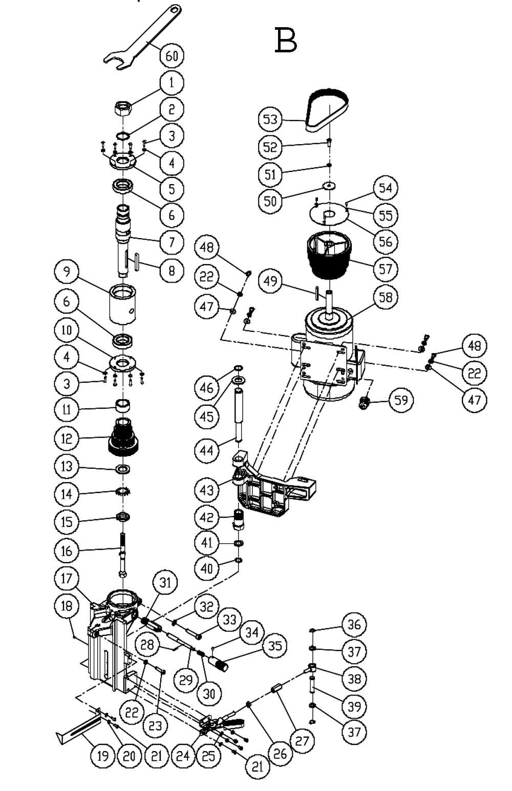 Fig-1 Diagram and Parts List for 708323  Jet Shaper