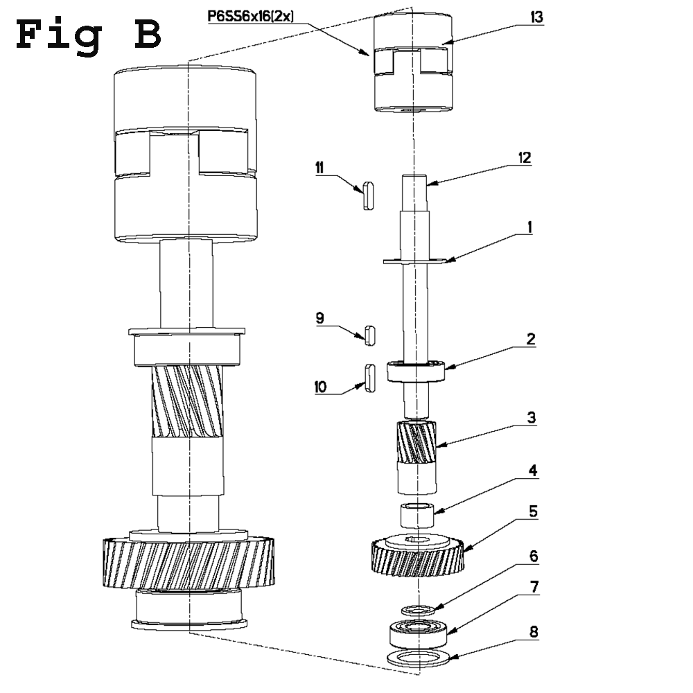 Fig-2 Diagram and Parts List for J-A2608M-PF4 354031 Jet Drill Press