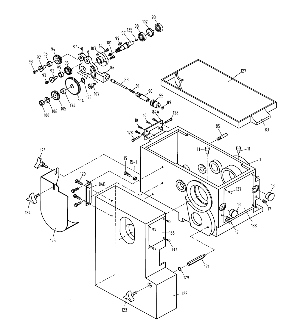 Fig-0 Diagram and Parts List for BDB-1340A 321112 Jet Lathe