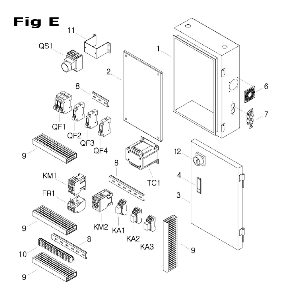 Fig-2 Diagram and Parts List for 698125  Jet Mill