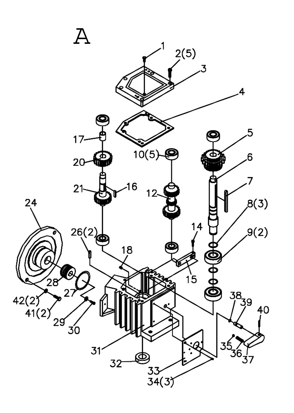 Fig-2 Diagram and Parts List for 413452  Jet Table Saw