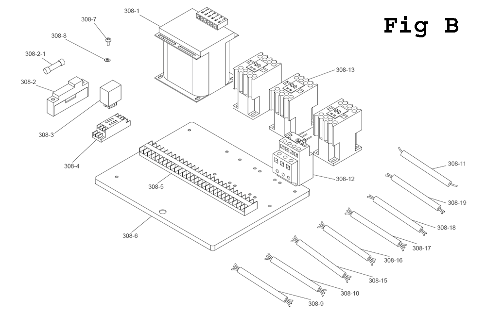 Fig-2 Diagram and Parts List for EHB-1018VM 891070 Jet Table Saw