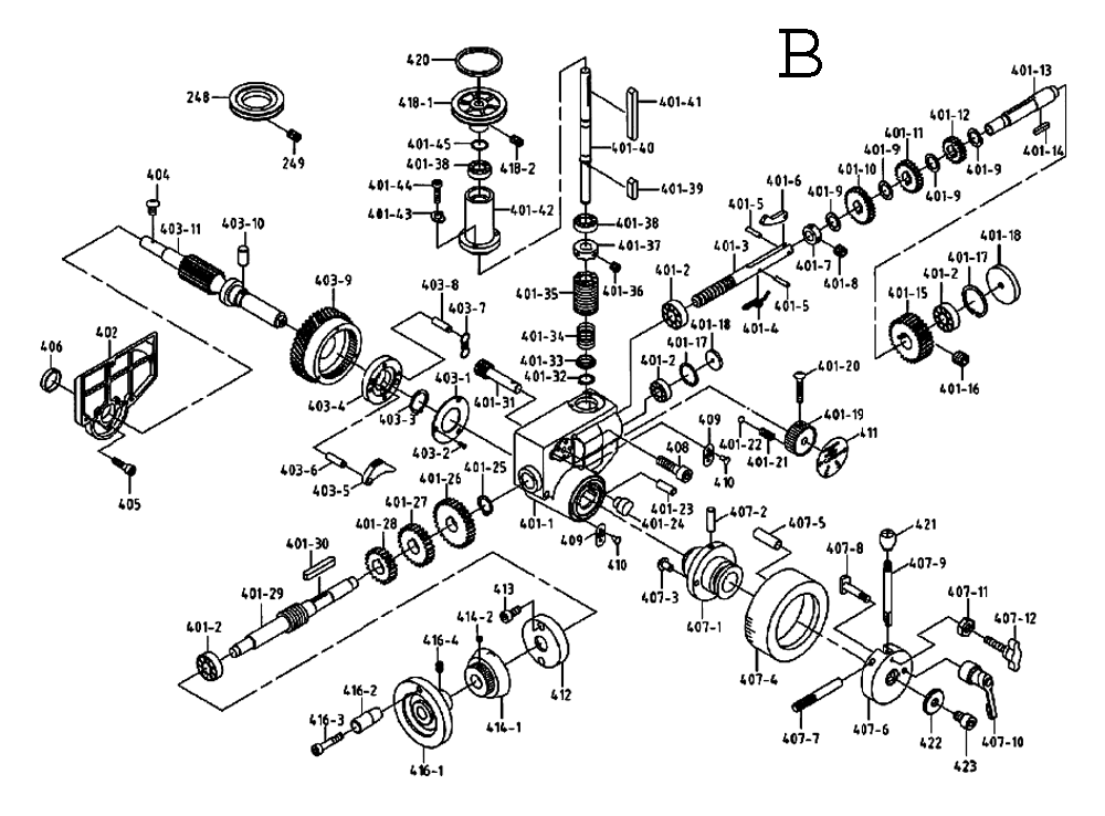 Fig-2 Diagram and Parts List for 350018  Jet Mill