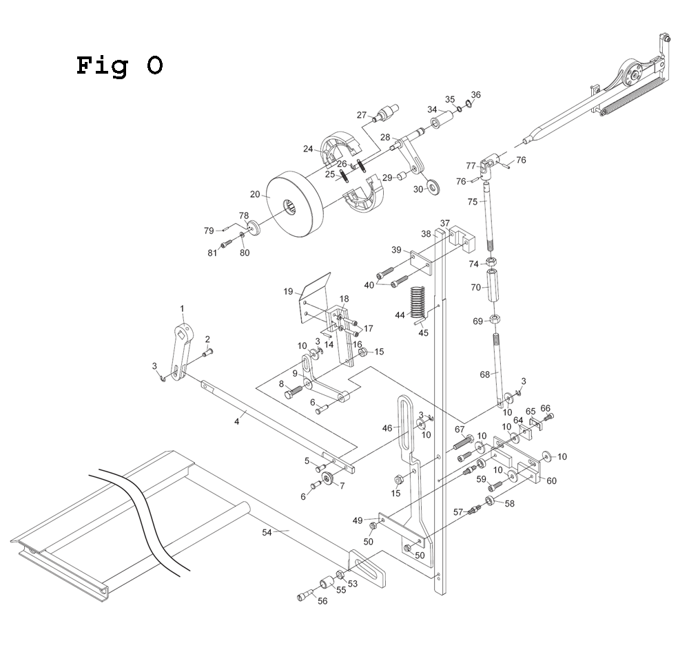 Fig-23 Diagram and Parts List for EGH-1880 892606 Jet Lathe