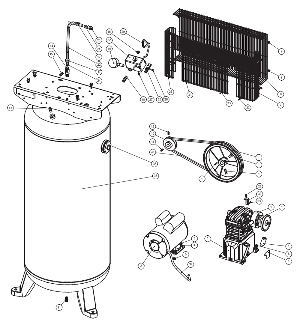 Fig-0 Diagram and Parts List for 506601  Jet Compressor