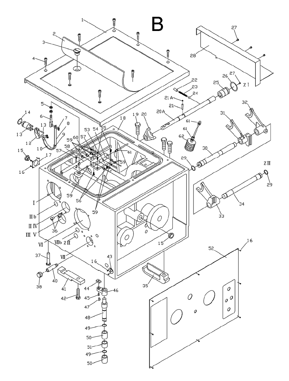 Fig-2 Diagram and Parts List for 321860  Jet Lathe