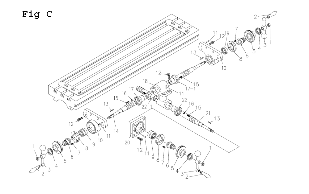 Fig-2 Diagram and Parts List for JTM-4VS 690182 Jet Mill
