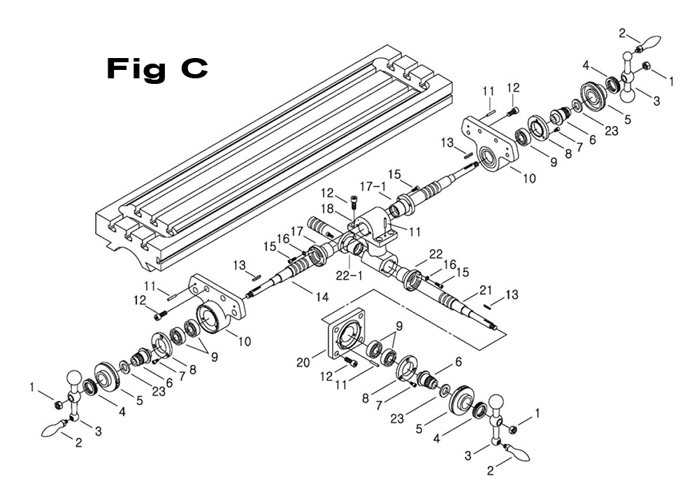 Fig-2 Diagram and Parts List for 698070  Jet Mill